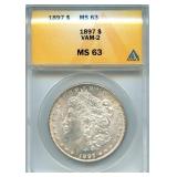 1897 Morgan Silver Dollar - ANACS MS 63 VAM-2