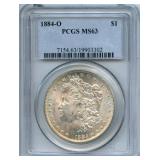 1884-O Morgan Silver Dollar - PCGS MS 63