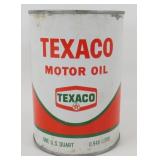 Texaco Motor Oil Can Tin