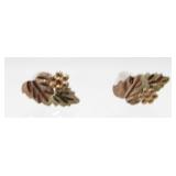 10K Yellow Gold Pierced Earrings - 0.49 grams,