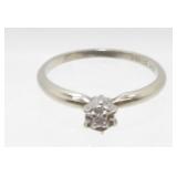 10K White Gold and Diamond Ring - 1.46 grams