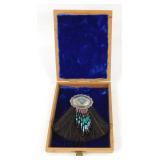 Feather Brooch or Bolo Attachment - Button Cover