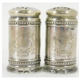Vintage Silver-Plated Over Glass Liner Salt &