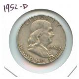 1952-D Franklin Silver Half Dollar