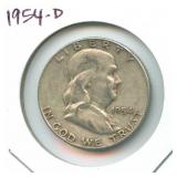1954-D Franklin Silver Half Dollar