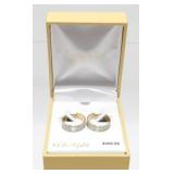 14-karat Gold Two-Tone Hoop Earrings - NOS in