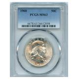 1960 Franklin Silver Half Dollar - PCGS MS 63