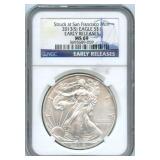 2013 U.S. 1 oz Silver Eagle - NGC MS 69 Early
