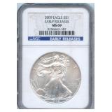 2009 U.S. 1 oz Silver Eagle - NGC MS 69 Early