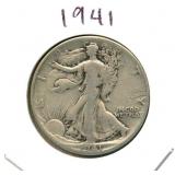 1941 Walking Liberty Silver Half Dollar