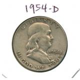 1954-D Franklin Silver Half Dollar
