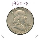 1962-D Franklin Silver Half Dollar