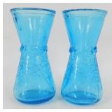 * "Crackled" Glass Vases