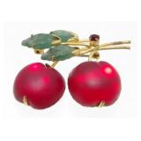 Vintage Austria Cherry Jelly Belly and Jeweled