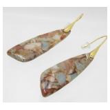 Boho Spiritual Jasper Pierced Earrings