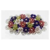 Antique 1890 Native American Hand Beaded Brooch