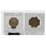 Two Old Tokens - Park Store and Waunandee, Wis.