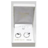 10-karat White Gold Hoop Earrings - NOS in