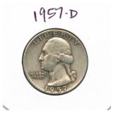 1957-D Washington Silver Quarter