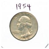 1954 Washington Silver Quarter