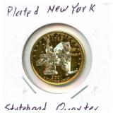 Plated New York Statehood Quarter