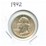1942 Washington Silver Quarter