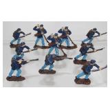 10 Civil War Soldiers - Hand Painted, Lead?
