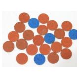 19 Red and 4 Blue OPA Points - Red for Meats/Fats