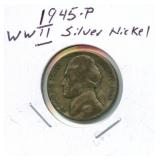 1945-P WWII Silver Nickel