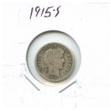 1915-S Barber Silver Dime