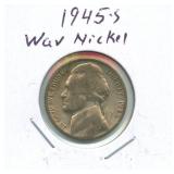 1945-S WWII Silver Nickel