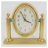 * Vintage La Crosse Brass Desktop Quartz Clock -