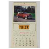 1983 YELLOW Album of Antique Cars Calendar