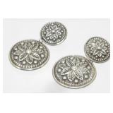 Sterling Silver Pierced Earrings - 13.96 grams
