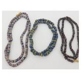 3 African Trade Bead Strands