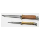 Pair (2) Vintage Fixed Blade Knives - Western