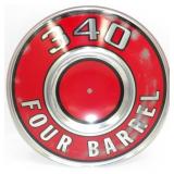 Mopar 340 Four Barrel Engine, Air Cleaner Topper-