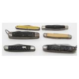 Six (6) Vintage Pocket, Jack Knives - OK to