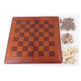 Nice Wood Chest Game Board with Wood Pieces