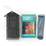 Lantern Hanger and 2 Bird Feeders