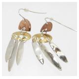 Sterling Silver RLM Studio Tri-Color Earrings -