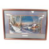 * Vintage Terry Redlin Framed Picture "Evening