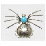 Sterling Silver and Turquoise Tack Pin - 3.69