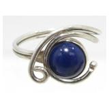 Sterling Silver and Lapis Ring - 3.75 grams Total