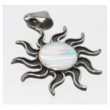 Sterling Silver and Opal Pendant - 4.62 grams