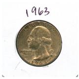 1963 Washington Silver Quarter