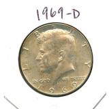 1969-D Kennedy Silver Half Dollar - 40% Silver