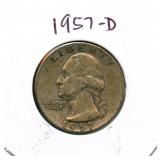 1957-D Washington Silver Quarter