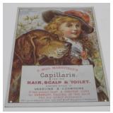 Capillaris Hair Scalp Toilet Metal Sign