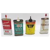 * Group of 4 Vintage Oil/Handy Oiler Cans -
